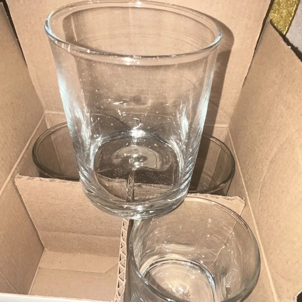 Threshold Telford Clear Glass Tumblers Set of 4 12.5 fl oz Dishwasher Safe